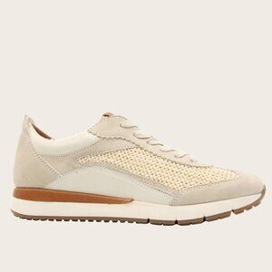 189$ Gentle Souls Juno Lace-up Sneakers Stone Leather Women's Size 9.5 US Beige